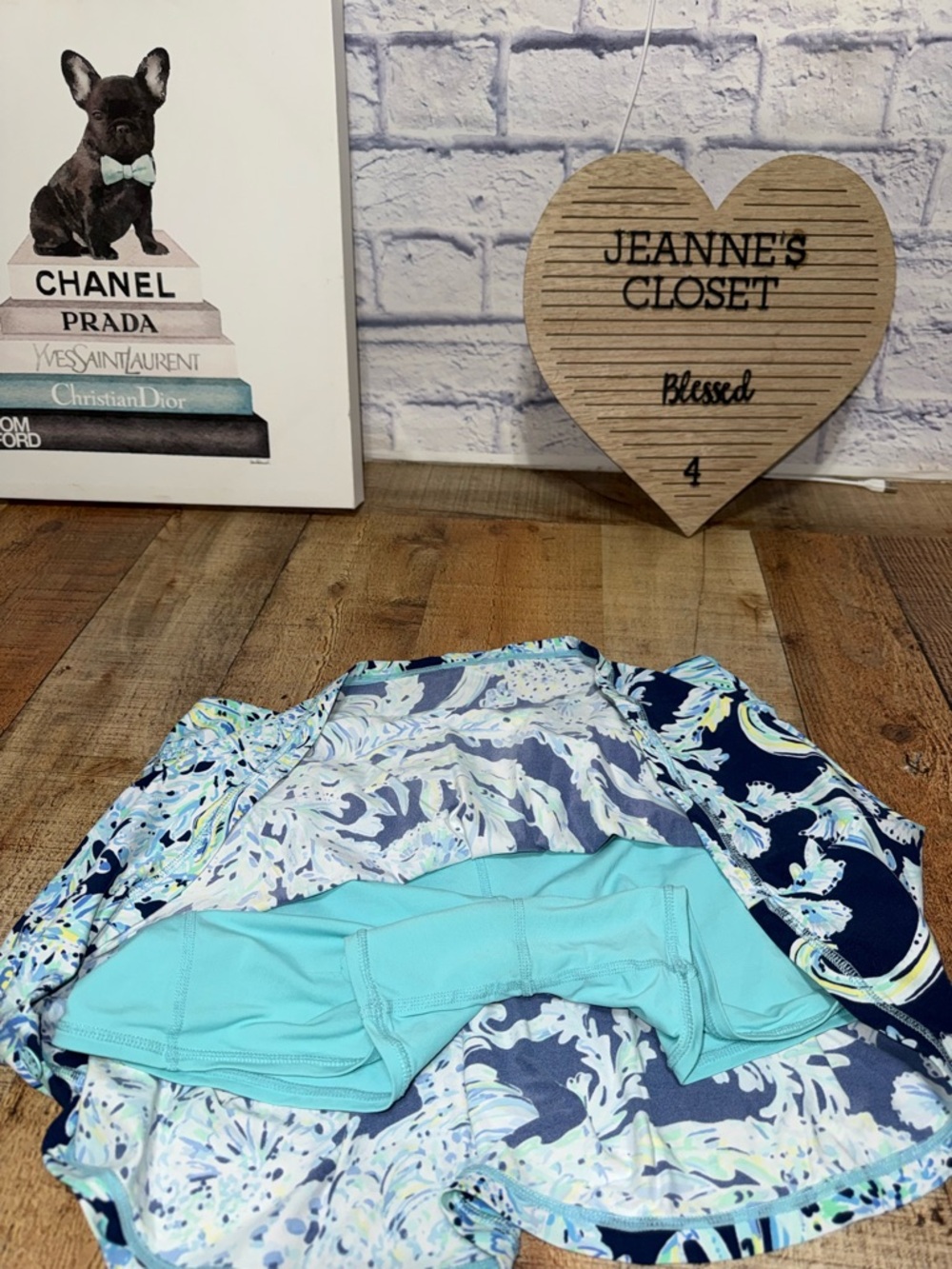 Lilly Pulitzer - High Tide Navy Scuba Doo, Athletic Skirt - Picture 6 of 14